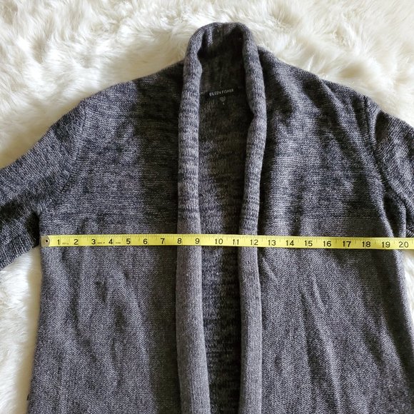 Eileen Fisher Yak Wool Blend Colorblock Long Cardigan Size Small LIKE NEW - Picture 13 of 15